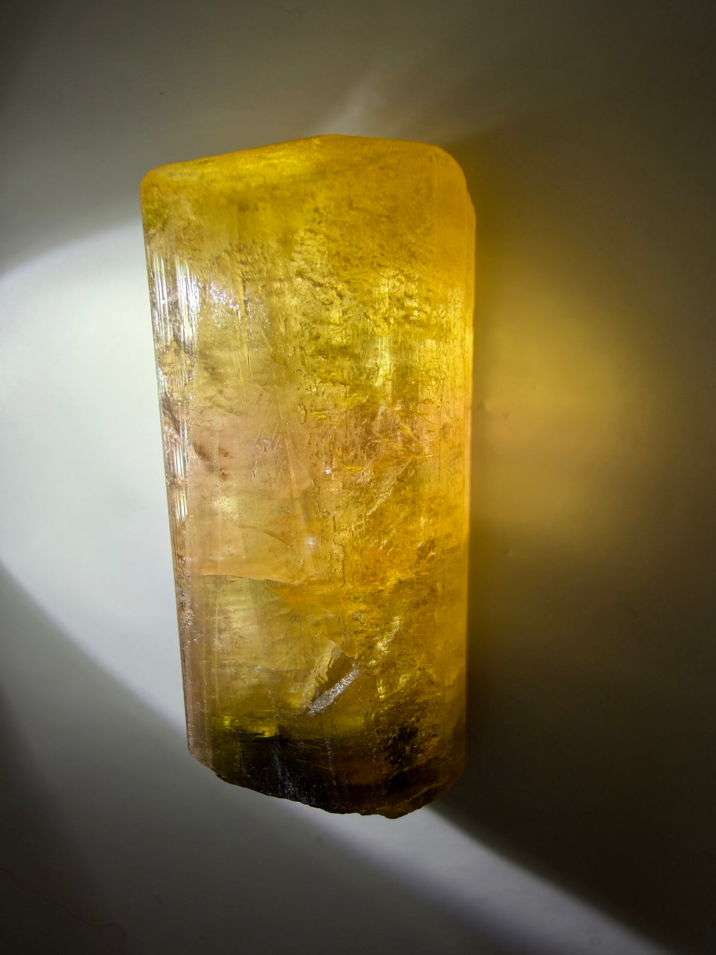 Multicolor Tourmaline Crystal | Brown, Green, Yellow & Pink | Malysha Mine, Tajikistan