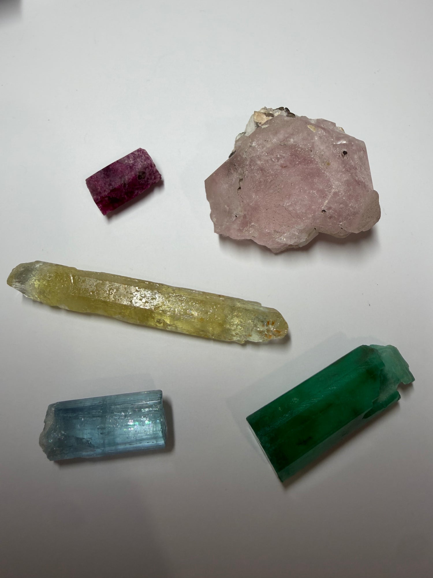 Precious Beryl Crystals from around the Globe