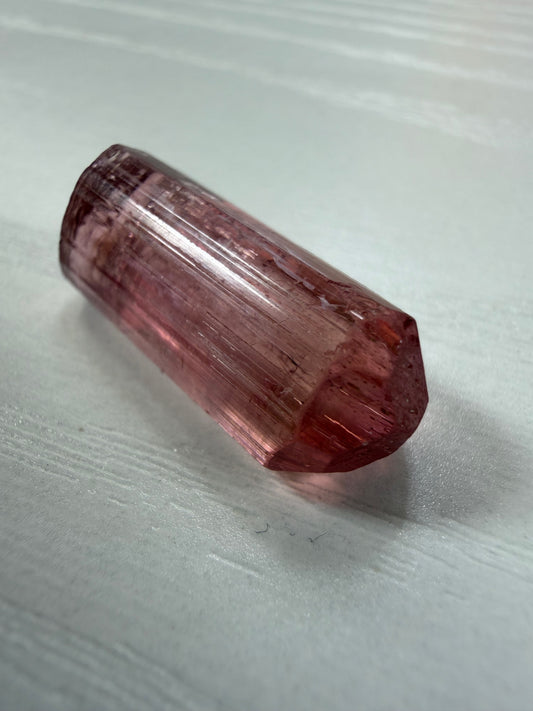 Peach-to-Pink Tourmaline Crystal | 14-Face Termination | Rubaya, DRC 2025