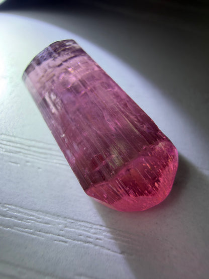 Peach-to-Pink Tourmaline Crystal | 14-Face Termination | Rubaya, DRC 2025