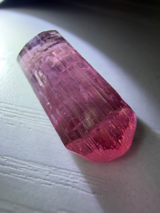 Peach-to-Pink Tourmaline Crystal | 14-Face Termination | Rubaya, DRC 2025