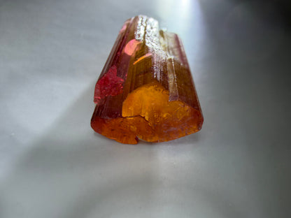 Bi-Color Tourmaline Crystal | Yellow Core & Deep Pink Exterior | Paprok Mine, Nuristan, Afghanistan