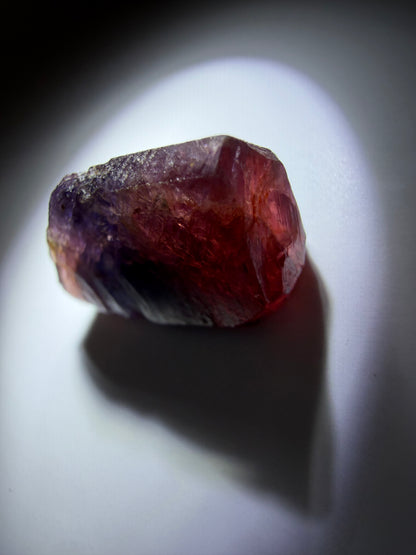 Bicolor Sapphire Crystal | Deep Red to Pink to Purple | Record Keeper Termination | Ilakaka, Madagascar