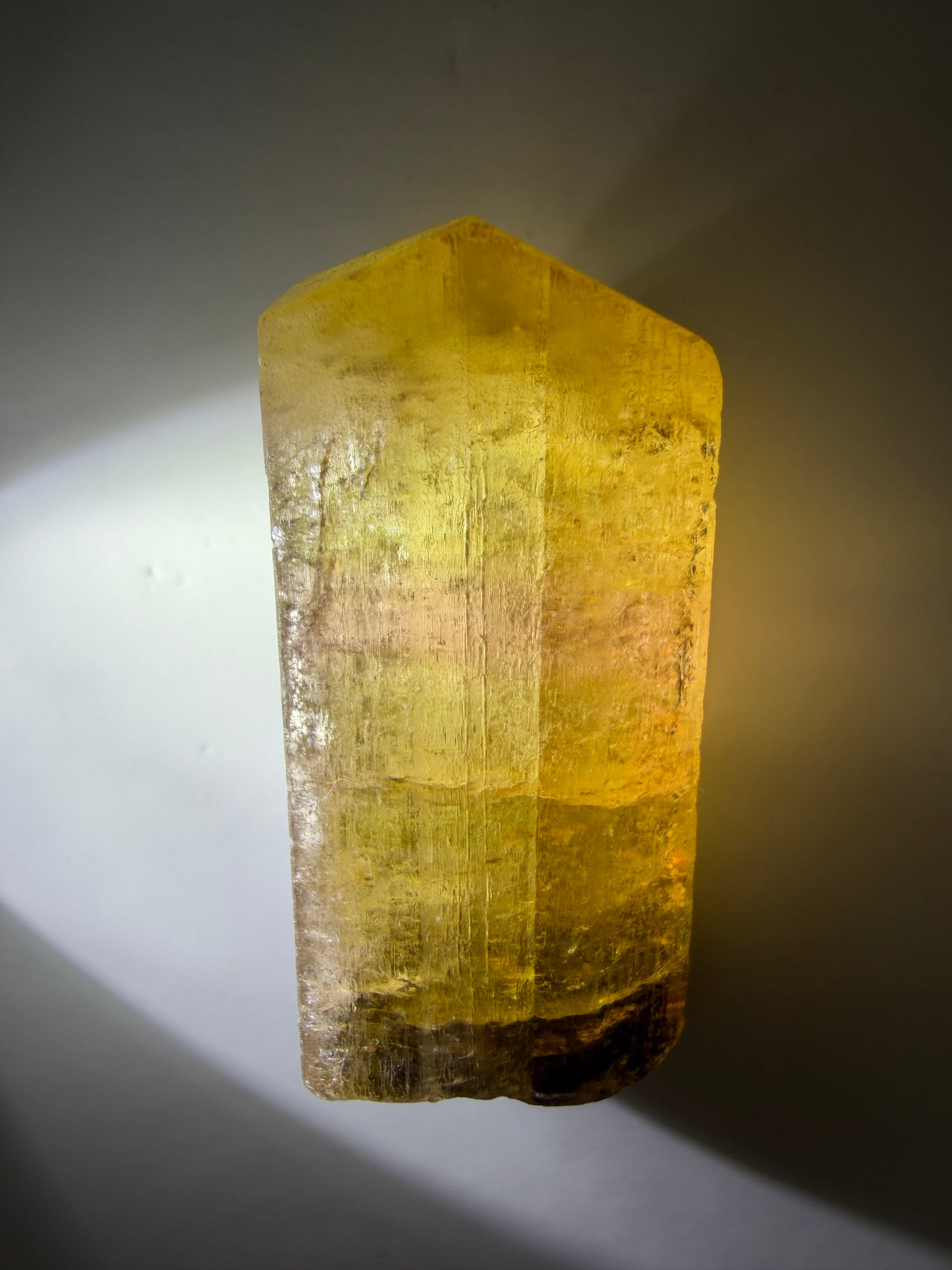 Multicolor Tourmaline Crystal | Brown, Green, Yellow & Pink | Malysha Mine, Tajikistan