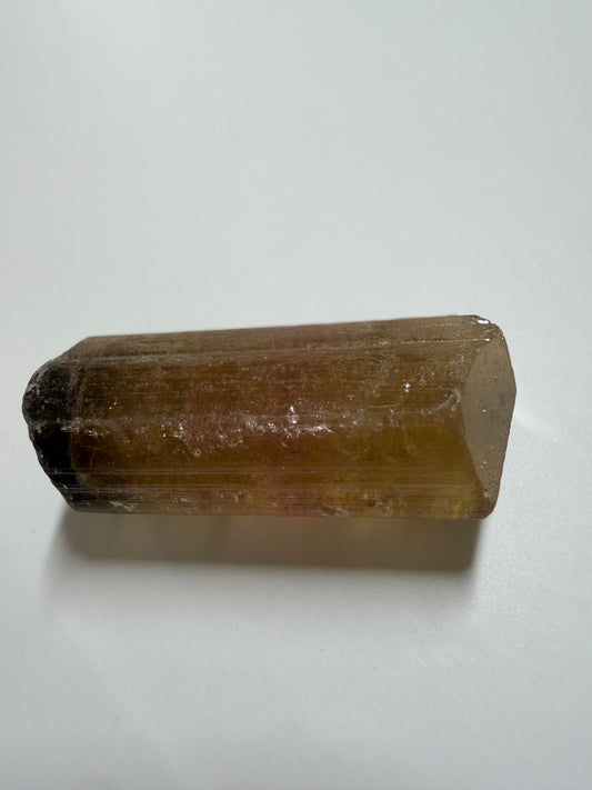Multicolor Tourmaline Crystal | Brown, Green, Yellow & Pink | Malysha Mine, Tajikistan
