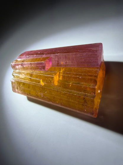 Tourmaline Crystal | Vivid Yellow, Peachy Orange & Pink | Pachigram Pegmatite Fields, Nuristan, Afghanistan