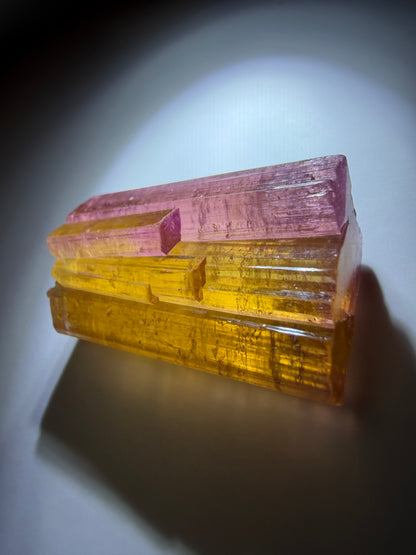 Tourmaline Crystal | Vivid Yellow, Peachy Orange & Pink | Pachigram Pegmatite Fields, Nuristan, Afghanistan