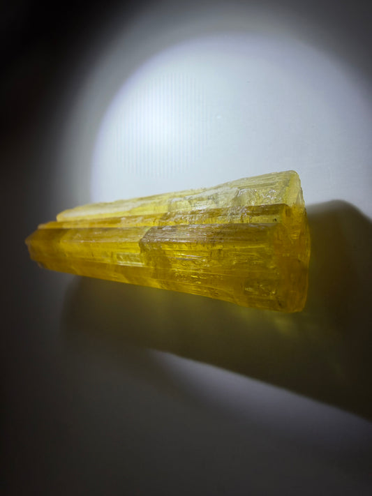 Canary Yellow Tourmaline Crystal | Rare Color | Pachigram Pegmatite Fields, Nuristan, Afghanistan